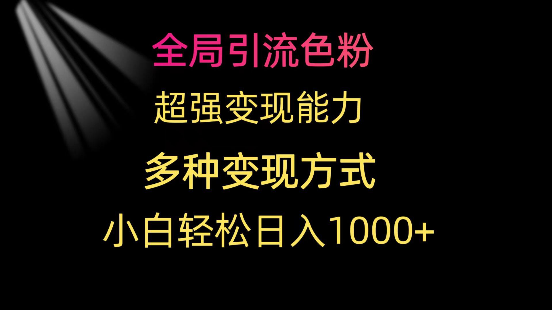 (9680期)全局引流色粉 超强变现能力 多种变现方式 小白轻松日入1000+-七七项目网