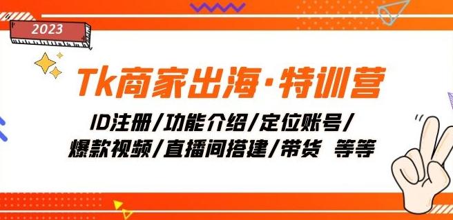 Tk商家出海·特训营：ID注册/功能介绍/定位账号/爆款视频/直播间搭建/带货-七七项目网
