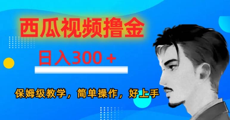 西瓜视频撸金日入300，保姆级教学，简单操作，好上手-七七项目网
