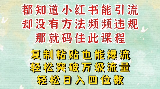 小红书靠复制粘贴一周突破万级流量池干货，以减肥为例，每天稳定引流变现四位数【揭秘】-七七项目网